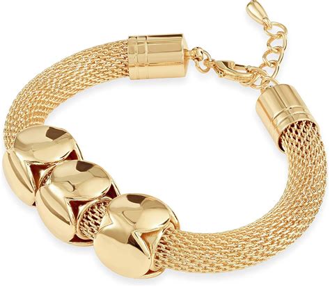 Pandora's Box Cube Charms Gold Metal Bracelet (Silver)